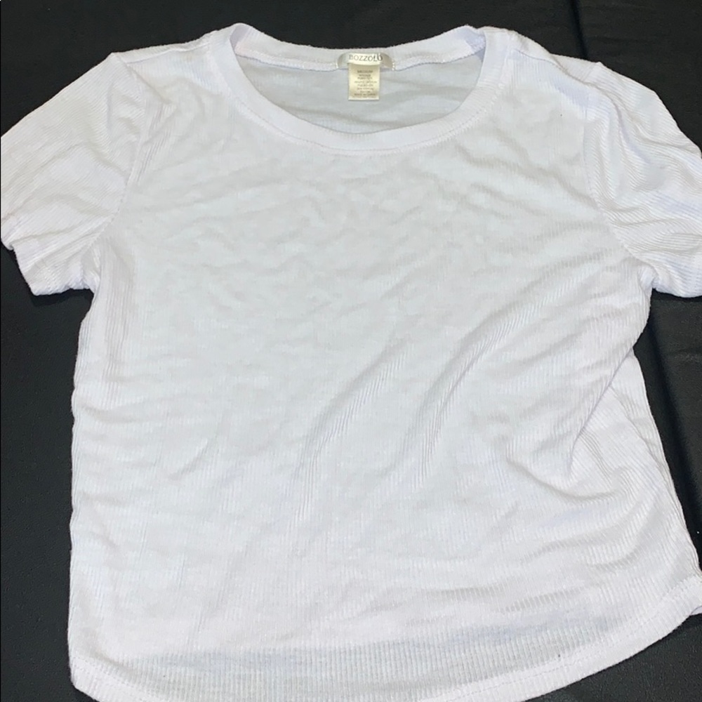 White ribbed t shirt